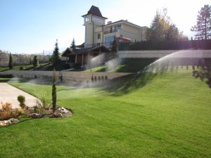 поливна система в резиденция на държавата Катар