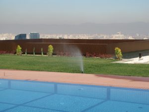 поливна система в резиденция на държавата Катар