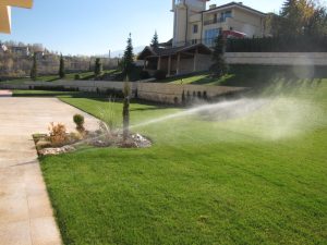 поливна система в резиденция на държавата Катар