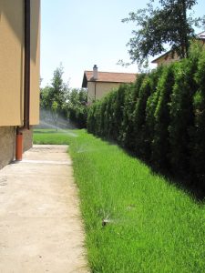 поливна система на двор в София, кв. Обеля