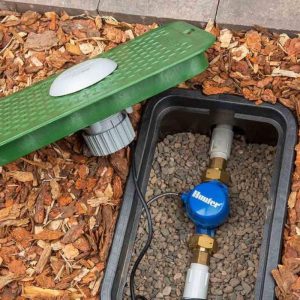 Hunter HC Flow Meter монтиран в клапанна шахта