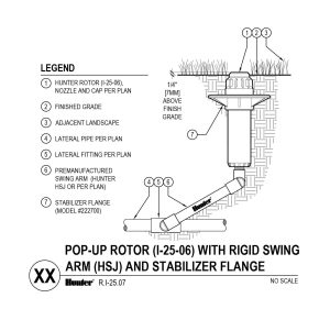 Hunter I-25 CAD монтаж със swing joint